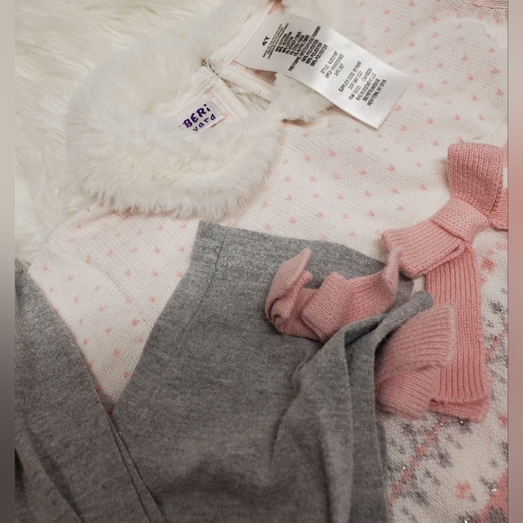 Blueberi Boulevard Pink and Gray Kids Matching Set - Picture 4 of 5